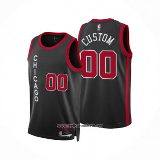 Camiseta Chicago Bulls Personalizada Ciudad 2023-24 Negro