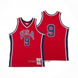 Camiseta USA 1984 Michael Jordan #9 Rojo