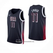 Camiseta USA 2024 Joel Embiid #11 Azul