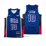 Camiseta USA 2024 Jayson Tatum #10 Azul1