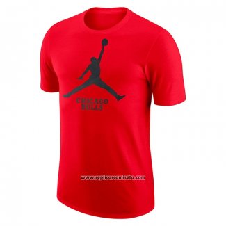 Camiseta Manga Corta Chicago Bulls Essential Jumpman Rojo