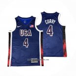 Camiseta USA 2024 Stephen Curry #4 Azul