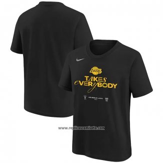 Camiseta Manga Corta Los Angeles Lakers 2024 NBA Playoffs Mantra Negro