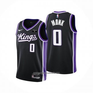 Camiseta Sacramento Kings Malik Monk #0 Icon 2023-24 Negro