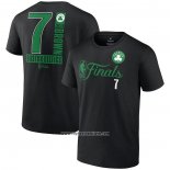 Camiseta Manga Corta Boston Celtics Jaylen Brown 2024 NBA Finals Inbound Pass Negro