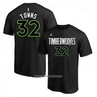 Camiseta Manga Corta Minnesota Timberwolves Karl-Anthony Towns Statement Negro