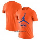 Camiseta Manga Corta New York Knicks Essential Jumpman Naranja