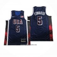 Camiseta USA 2024 Anthony Edwards #5 Juegos Olimpicos Azul