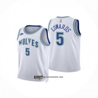 Camiseta Nino Minnesota Timberwolves Anthony Edwards #5 Classic 2023-24 Blanco