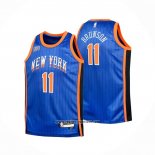 Camiseta Nino New York Knicks Jalen Brunson #11 Ciudad 2023-24 Azul
