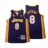 Camiseta Los Angeles Lakers Kobe Bryant #8 Mitchell & Ness 2001-02 Violeta