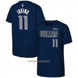 Camiseta Manga Corta Dallas Mavericks Kyrie Irving 2024 NBA Finals Azul