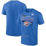 Camiseta Manga Corta Oklahoma City Thunder 2024 Northwest Division Champions Azul