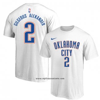 Camiseta Manga Corta Oklahoma City Thunder Shai Gilgeous-Alexander Blanco