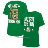 Camiseta Manga Corta Boston Celtics 2024 NBA Finals Champions 18 Banners Verde