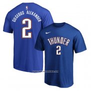 Camiseta Manga Corta Oklahoma City Thunder Shai Gilgeous-Alexander Azul