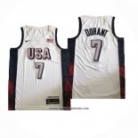 Camiseta USA 2024 Kevin Durant #7 Blanco