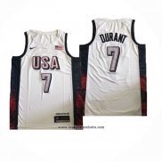 Camiseta USA 2024 Kevin Durant #7 Blanco