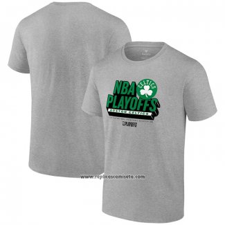 Camiseta Manga Corta Boston Celtics 2024 NBA Playoffs Gris