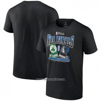 Camiseta Manga Corta Dallas Boston Celtics vs Dallas Mavericks 2024 NBA Finals Negro