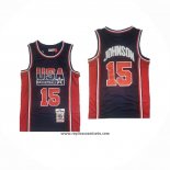 Camiseta USA 1992 James Johnson #15 Azul