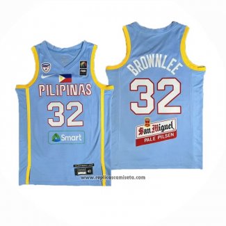 Camiseta Filipino Justin Brownlee NO 32 Juegos Olimpicos 2024 Azul