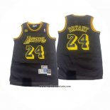 Camiseta Los Angeles Lakers Kobe Bryant NO 24 Hardwood Classics Negro