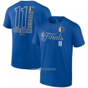 Camiseta Manga Corta Dallas Mavericks Kyrie Irving 2024 NBA Finals Inbound Pass Azul