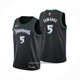 Camiseta Minnesota Timberwolves Anthony Edwards #5 Classic Negro