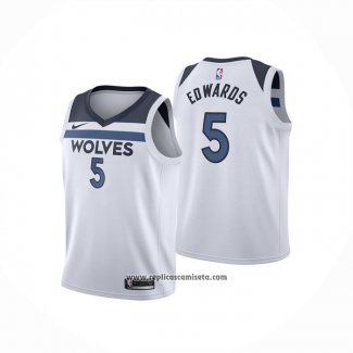 Camiseta Nino Minnesota Timberwolves Anthony Edwards #5 Association 2022-23 Blanco