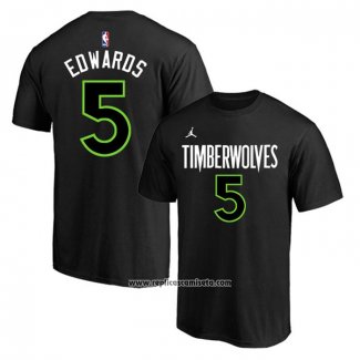 Camiseta Manga Corta Minnesota Timberwolves Anthony Edwards Statement Negro