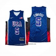 Camiseta USA 2024 Anthony Edwards #5 Azul1