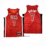 Camiseta USA 2024 Kevin Durant #7 Juegos Olimpicos Rojo