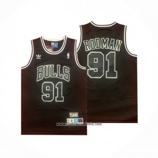 Camiseta Chicago Bulls Dennis Rodman #91 Retro Negro