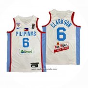 Camiseta Filipino Jordan Clarkson NO 6 Juegos Olimpicos 2024 Blanco