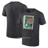 Camiseta Manga Corta Boston Celtics 2024 Eastern Conference Champions Full Court Trap Gris