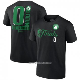 Camiseta Manga Corta Boston Celtics Jayson Tatum 2024 NBA Finals Inbound Pass Negro