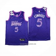 Camiseta Minnesota Timberwolves Anthony Edwards #5 Classic 2024 Violeta