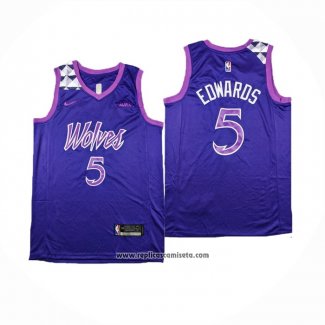 Camiseta Minnesota Timberwolves Anthony Edwards #5 Classic 2024 Violeta