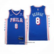 Camiseta Philadelphia 76ers Paul George NO 8 Icon 2024-25 Azul