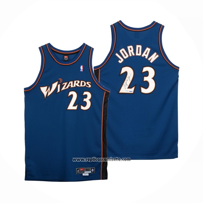 tonto cápsula Mitones Camiseta Washington Wizards Michael Jordan #23 Retro Azul2