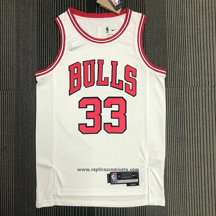 Camiseta Chicago Bulls Scottie Pippen #33 Association 2021 Blanco