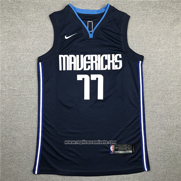 Camiseta Dallas Mavericks Luka Doncic #77 Statement 2019-20 Azul