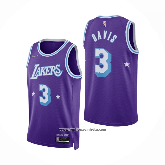 Camiseta Davis 3 morada Angeles Lakers city ｜ supercamisetas