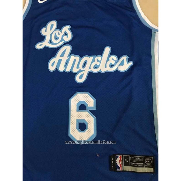 Camiseta LeBron James #6 Los Angeles Lakers 2021 Clásico Edition Azul ⋆  MiCamisetaNBA