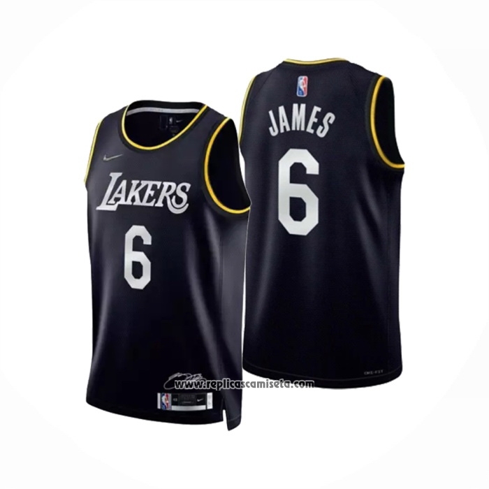 Camiseta Los Lakers LeBron Select Series 2022 Negro