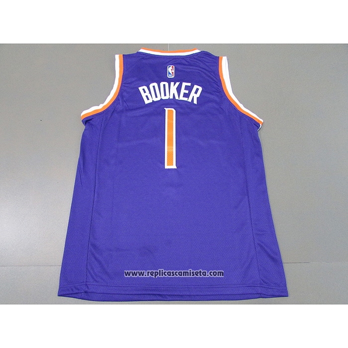 Camiseta Phoenix Suns Devin Booker #1 Icon 2021 Violeta